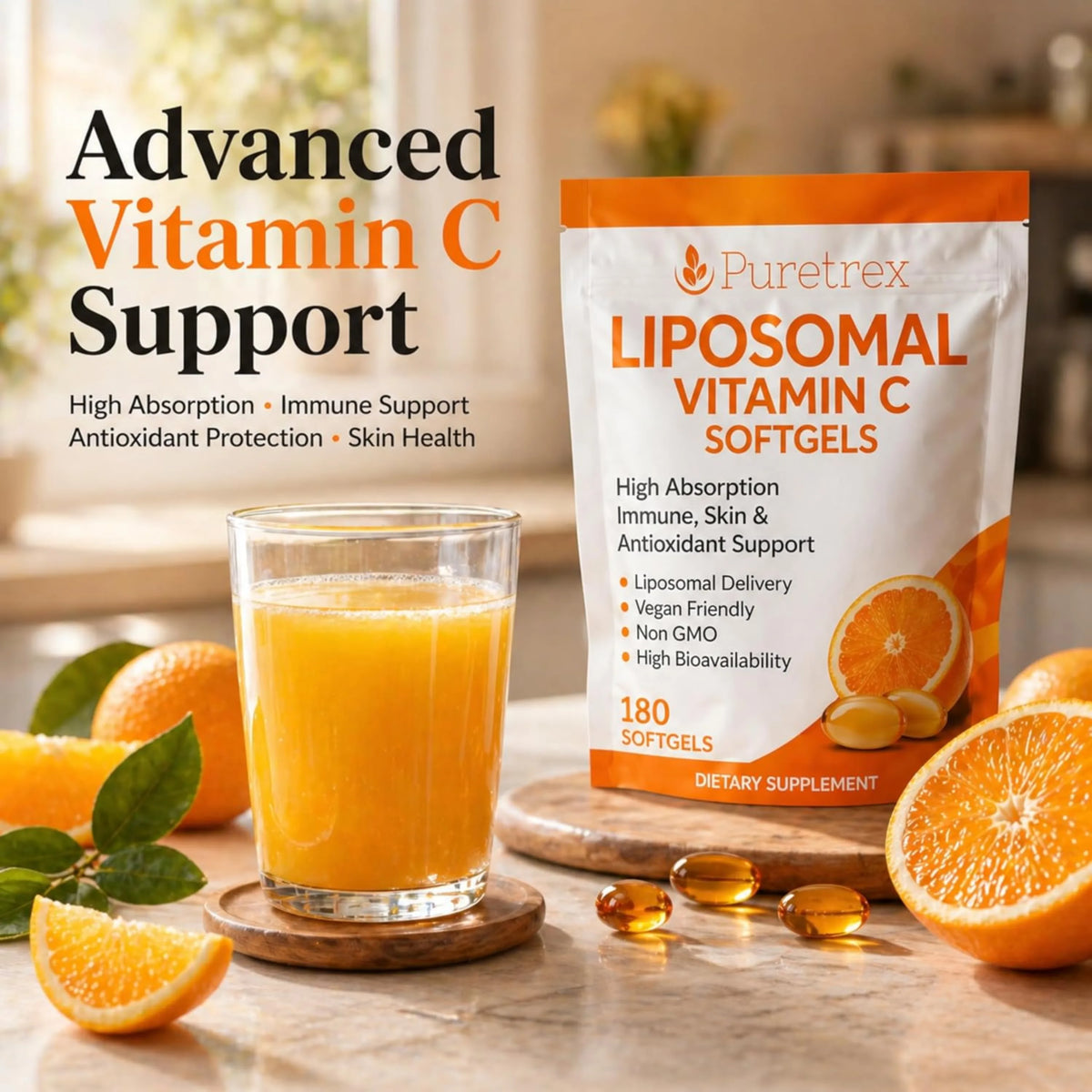 Liposomal Vitamin C Softgels – 1000mg High Absorption Formula