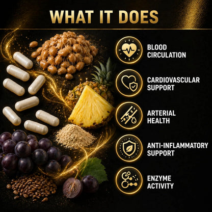 Liposomal Nattokinase 4000FU + Bromelain – Circulation & Heart Support