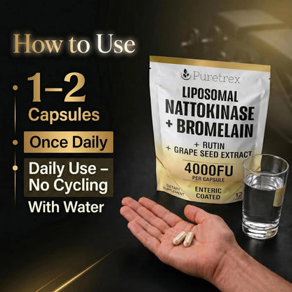 Liposomal Nattokinase 4000FU + Bromelain – Circulation & Heart Support