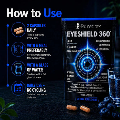 Eyeshield 360 Vision Support – Lutein, Zeaxanthin, Bilberry & Astaxanthin