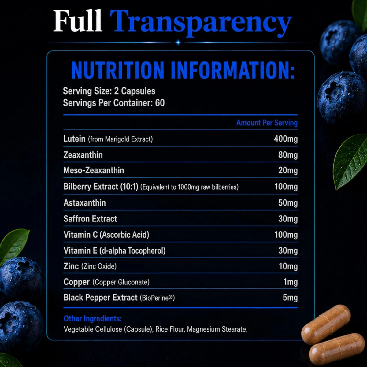 Eyeshield 360 Vision Support – Lutein, Zeaxanthin, Bilberry & Astaxanthin