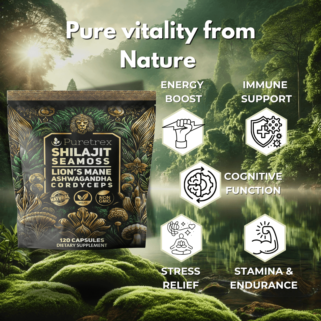 Shilajit with Sea Moss, Lion's Mane, Ashwagandha & Cordyceps