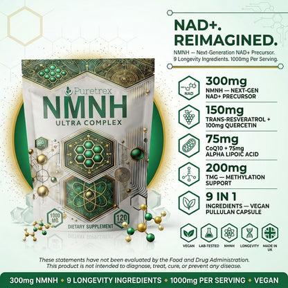NMNH Ultra Complex Capsules – 1000mg NAD+ Support Formula