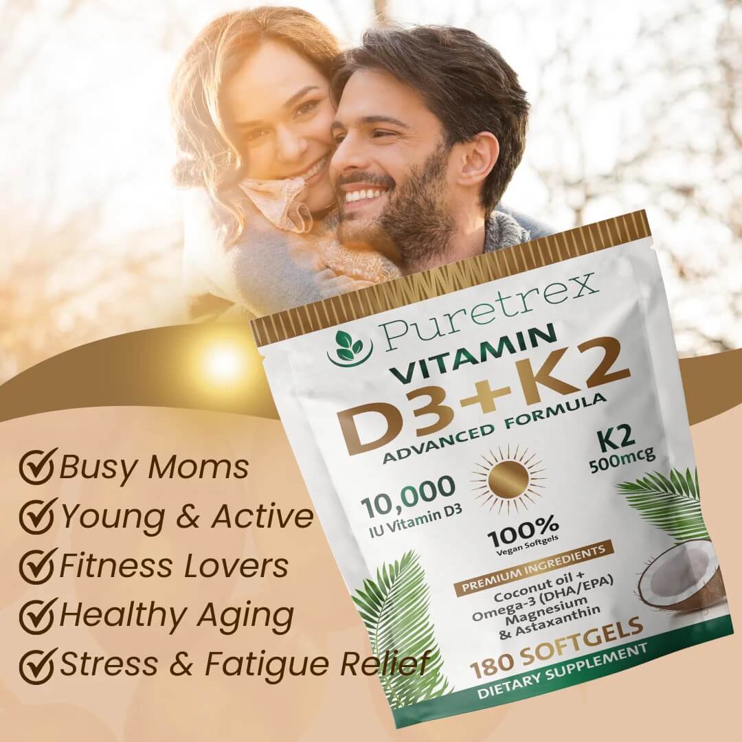 D3 + K2 Softgels with Coconut Oil – Premium Dietary Supplement