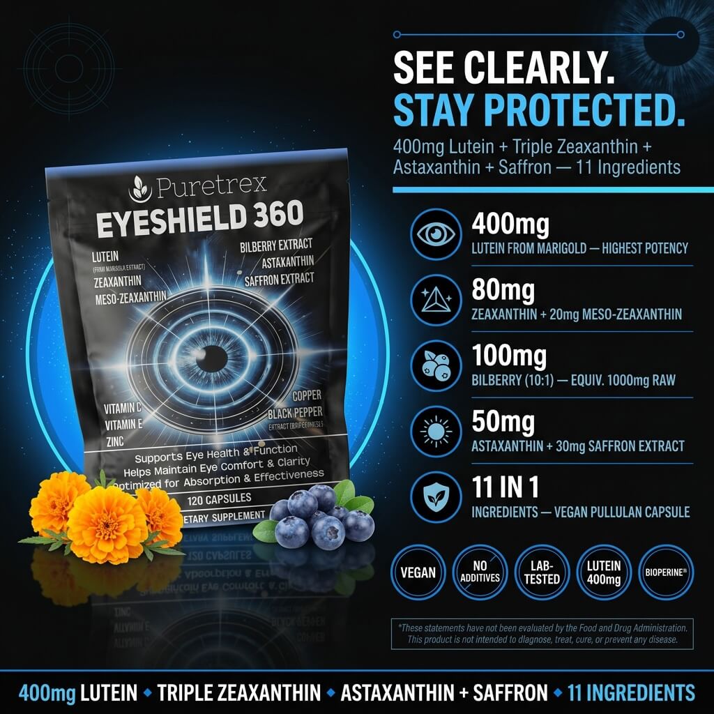 Eyeshield 360 Vision Support – Lutein, Zeaxanthin, Bilberry & Astaxanthin