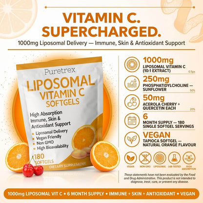 Liposomal Vitamin C Softgels – 1000mg High Absorption Formula