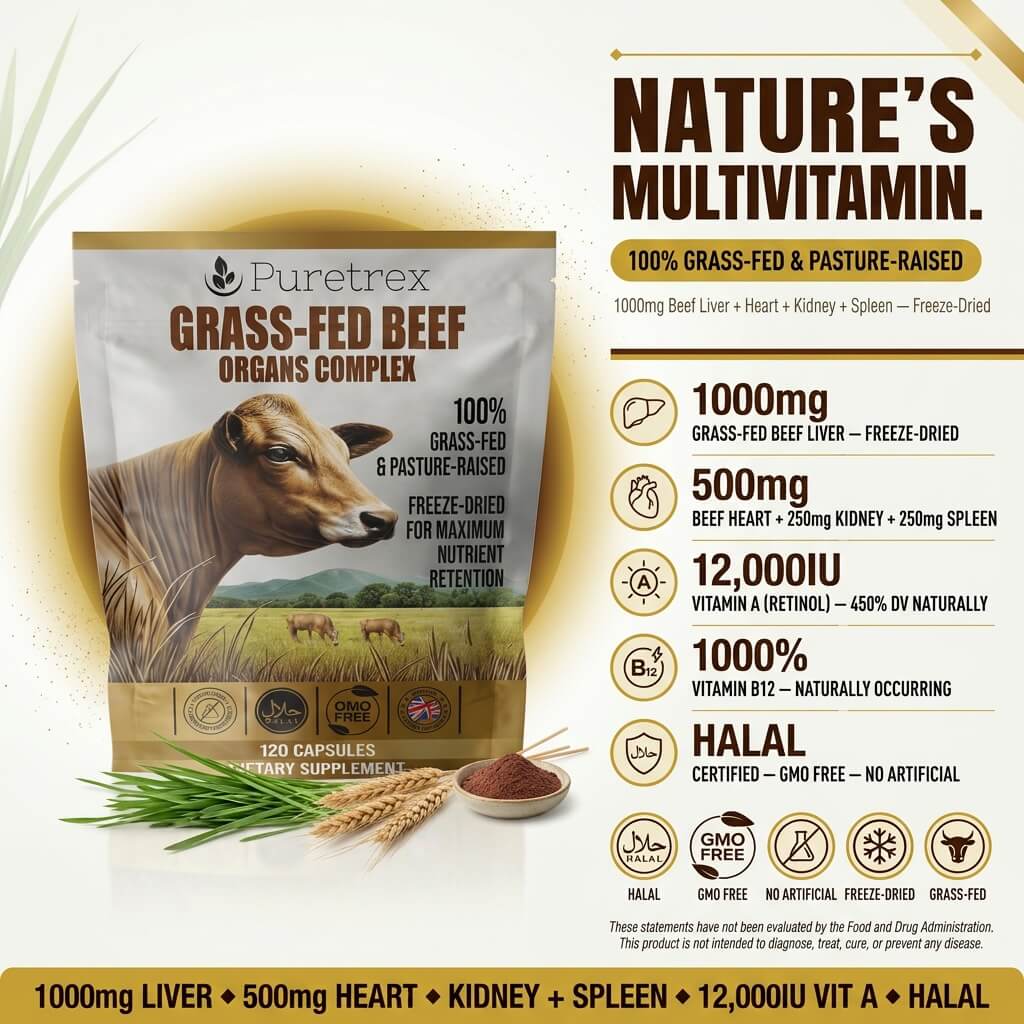 Grass-Fed Beef Organs Complex – Liver, Heart, Kidney & Spleen