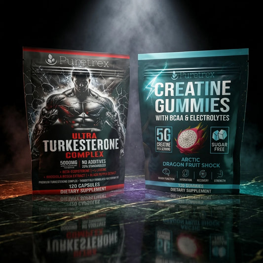 Performance Stack Bundle – Turkesterone 5000mg + Creatine Gummies 5g | Puretrex
