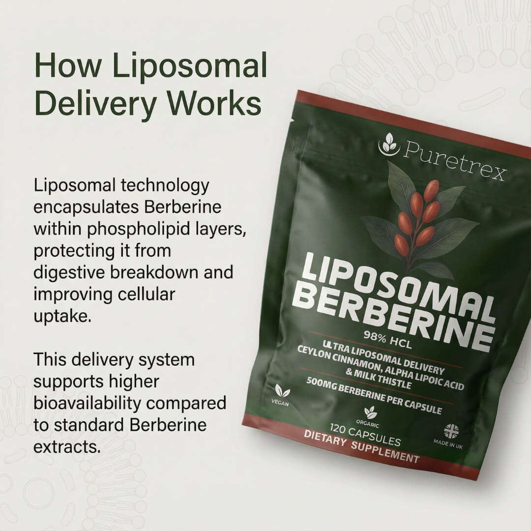 Liposomal Berberine 98% HCL 500mg + Ceylon Cinnamon, ALA, Milk Thistle - supplement facts and ingredients