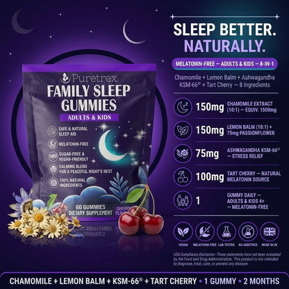 Family Sleep Gummies – for Adults & Kids (4+)