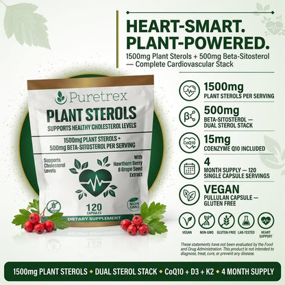 Plant Sterols Complex – 120 Capsules