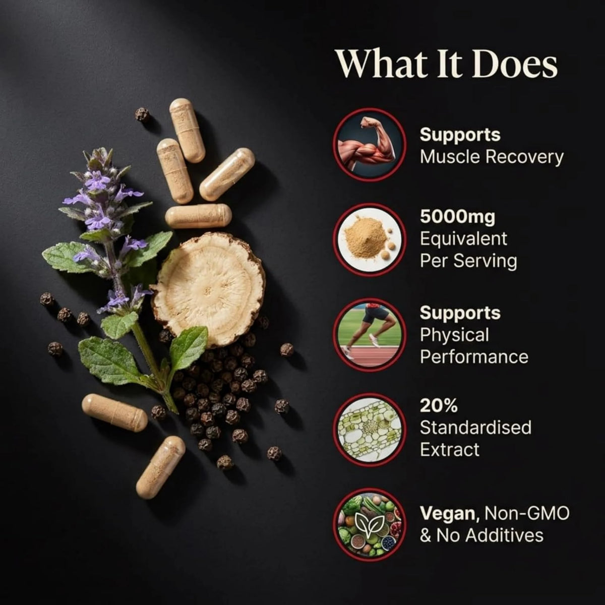 Ultra Turkesterone Complex 5000mg – BioPerine® & Rhodiola Capsules