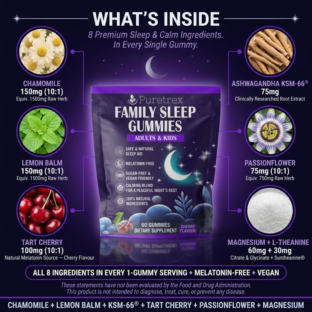 Family Sleep Gummies – for Adults & Kids (4+)