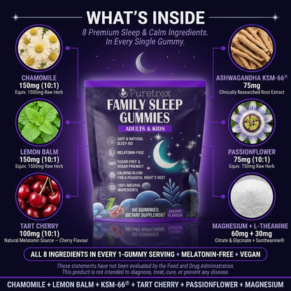 Family Sleep Gummies – for Adults & Kids (4+)