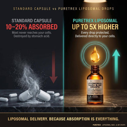 Liposomal NAD+ & NR Drops – Triple Action