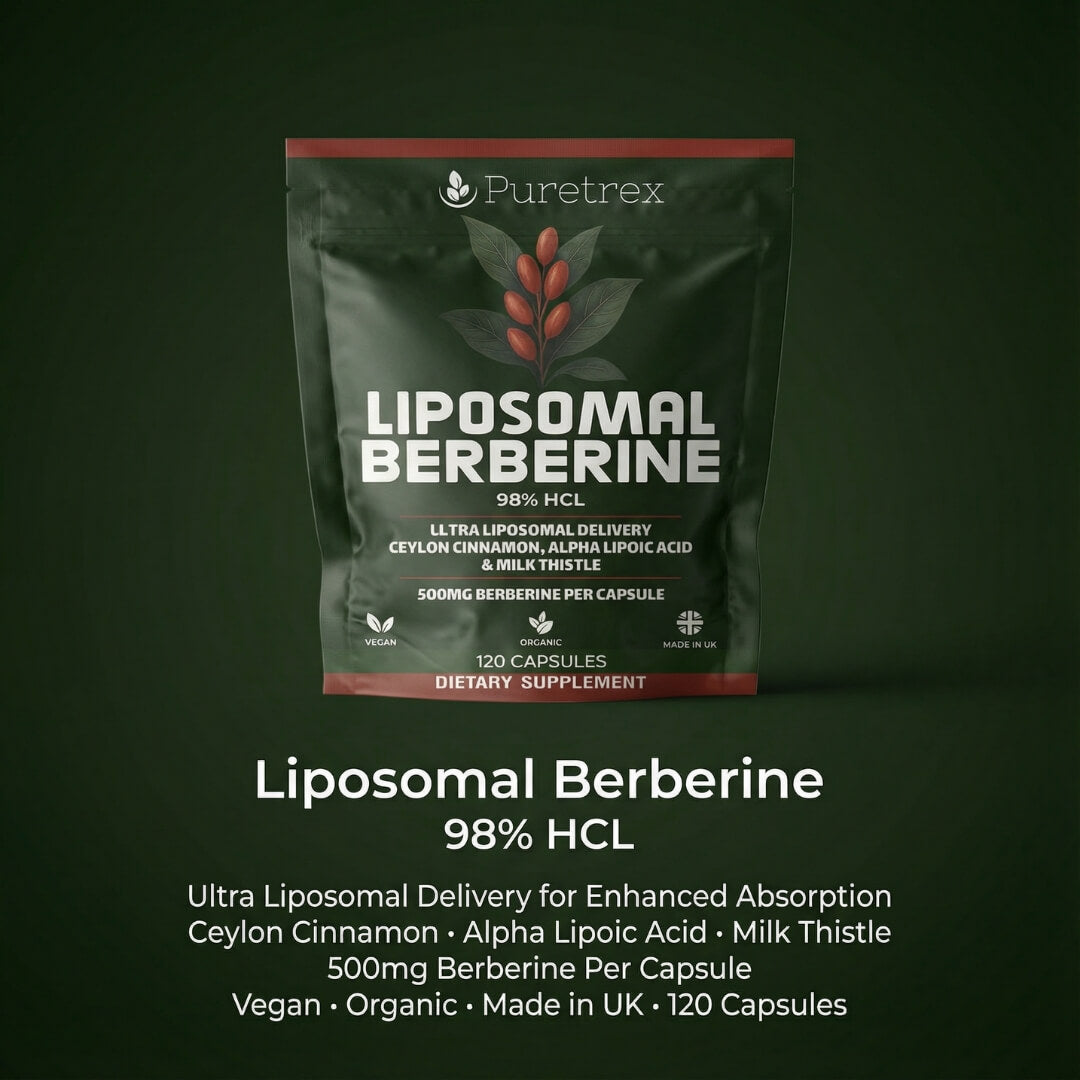 Liposomal Berberine 98% HCL 500mg + Ceylon Cinnamon, ALA, Milk Thistle - product image 3 by PURETREX