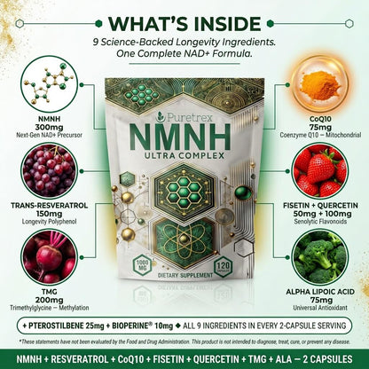 NMNH Ultra Complex Capsules – 1000mg NAD+ Support Formula