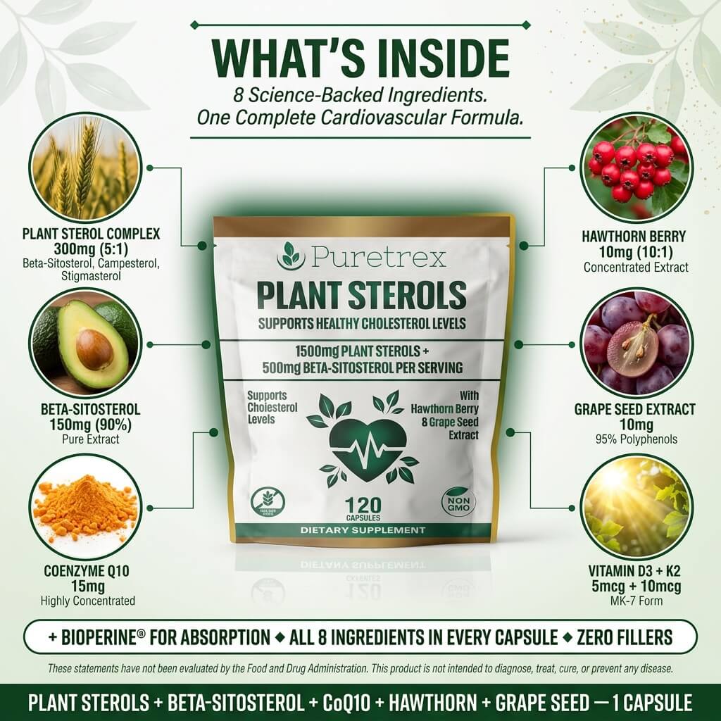 Plant Sterols Complex – 120 Capsules