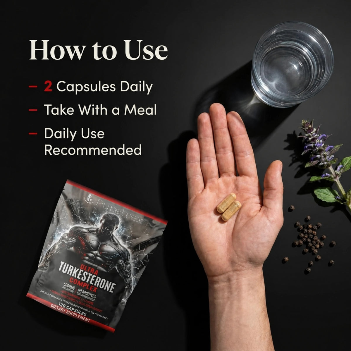 Ultra Turkesterone Complex 5000mg – BioPerine® & Rhodiola Capsules