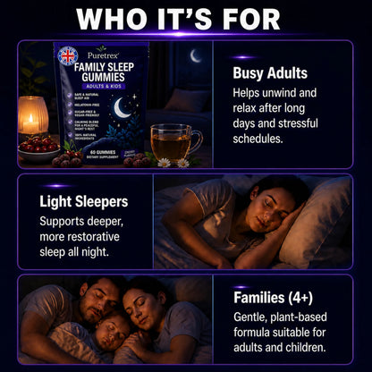 Family Sleep Gummies – for Adults & Kids (4+)