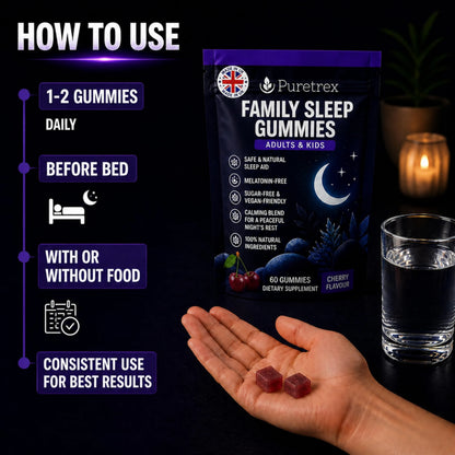 Family Sleep Gummies – for Adults & Kids (4+)