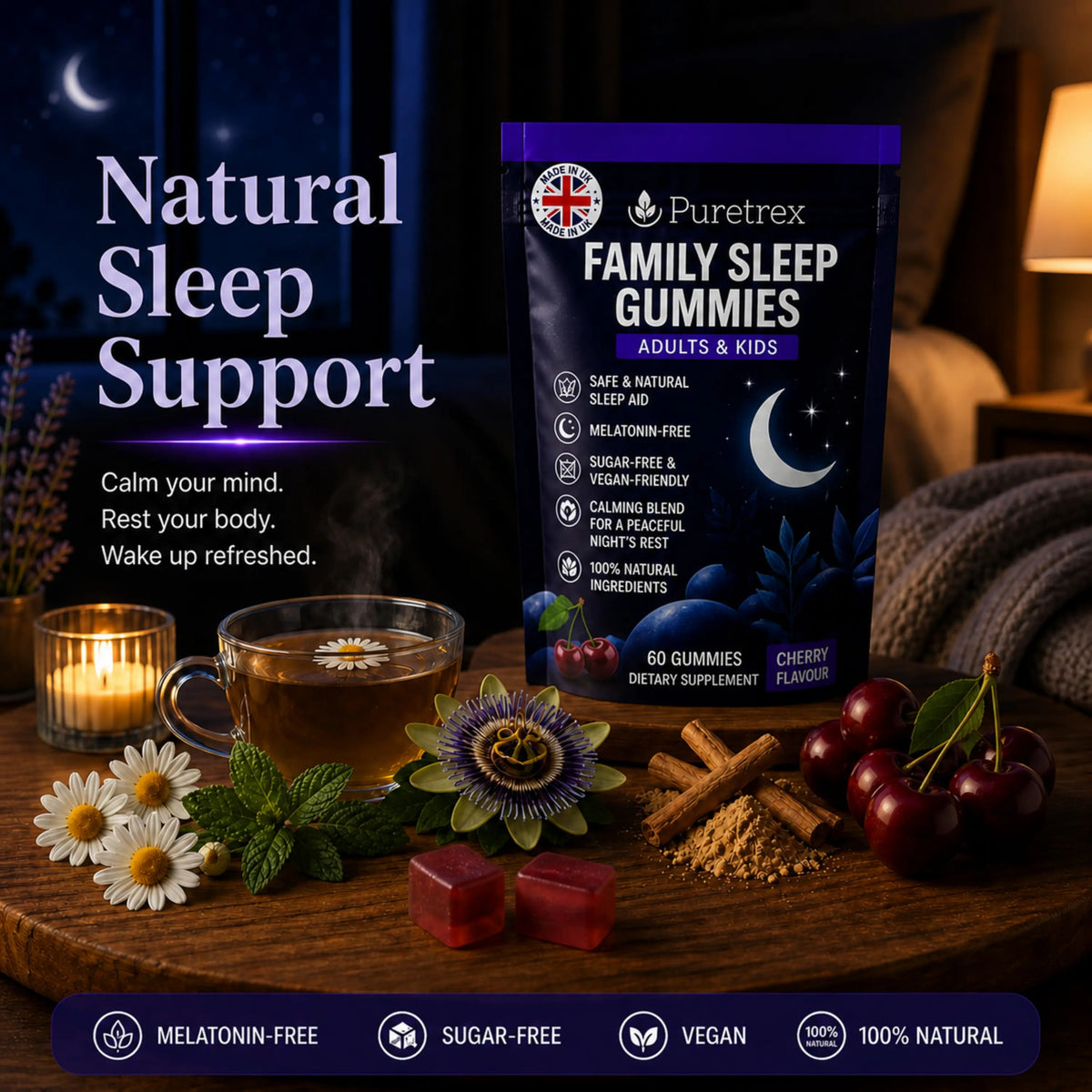Family Sleep Gummies – for Adults & Kids (4+)