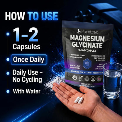 Magnesium Glycinate Complex – 6 Forms + Vitamin B6, Zinc & BioPerine®