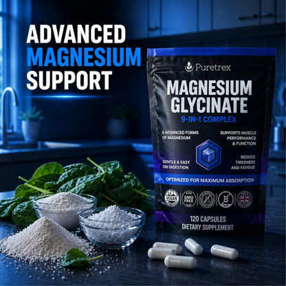 Magnesium Glycinate Complex – 6 Forms + Vitamin B6, Zinc & BioPerine®