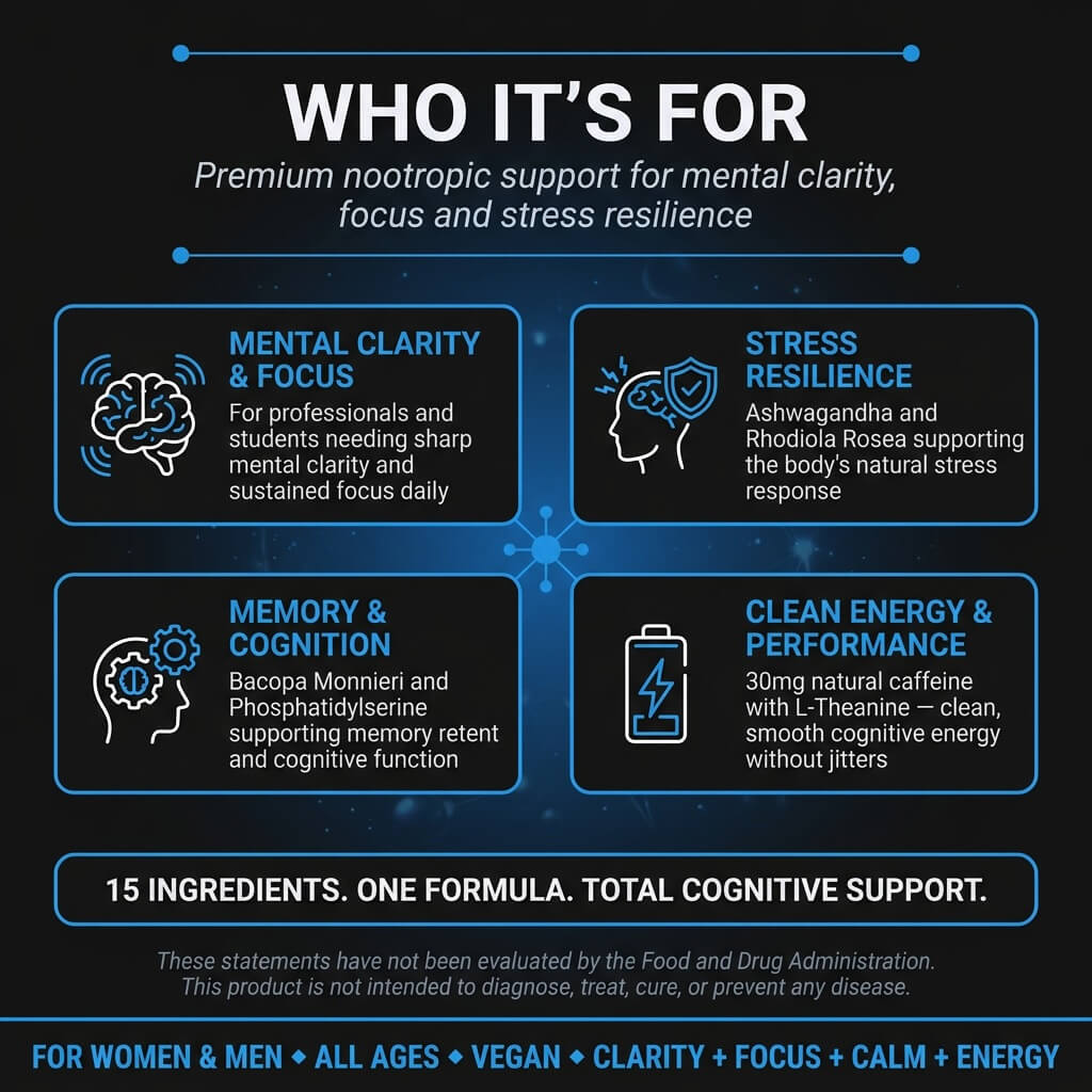 Neuro Boost Clarity Complex – Lion’s Mane & Botanical Blend Capsules