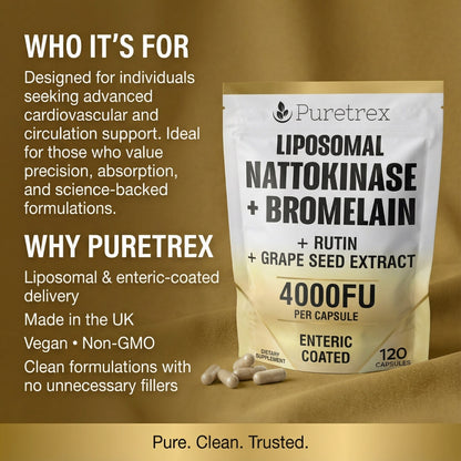 Liposomal Nattokinase 4000FU + Bromelain - product image 4 by PURETREX