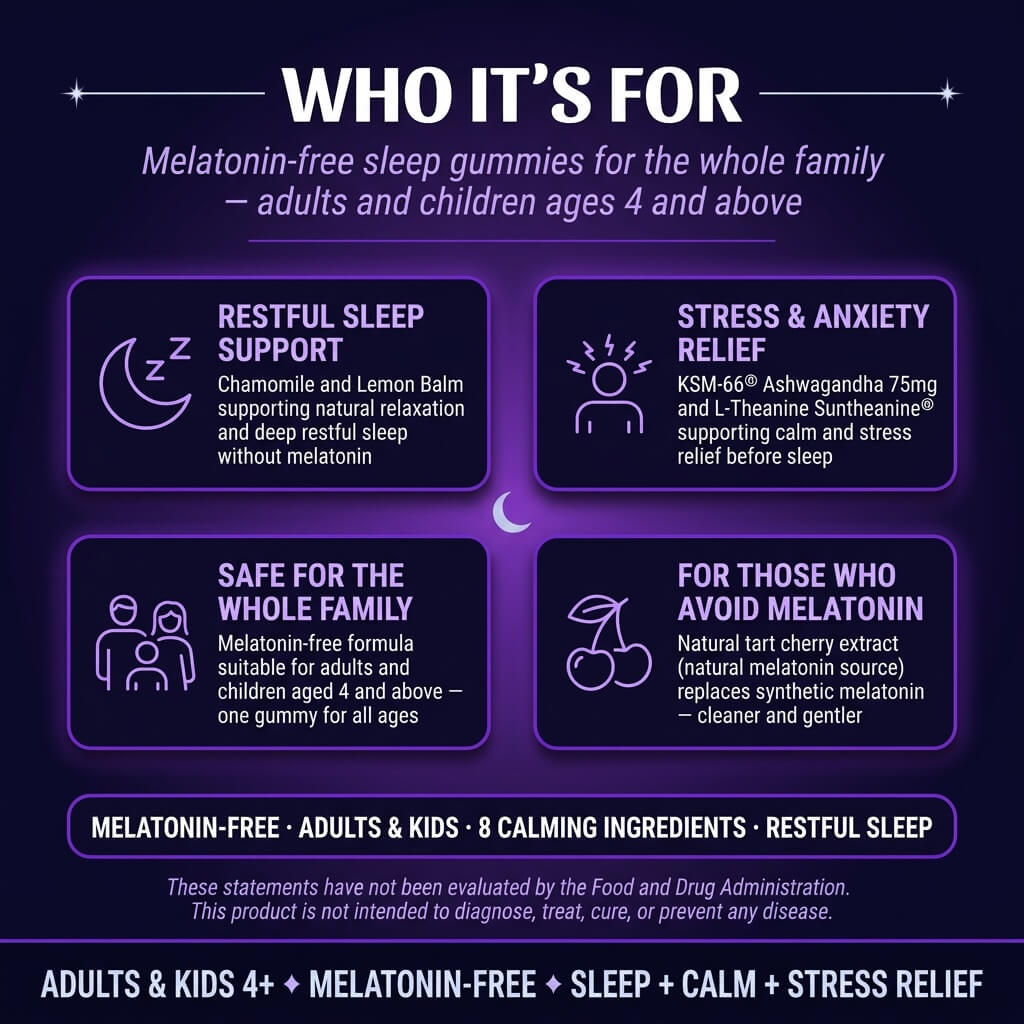 Family Sleep Gummies – for Adults & Kids (4+)
