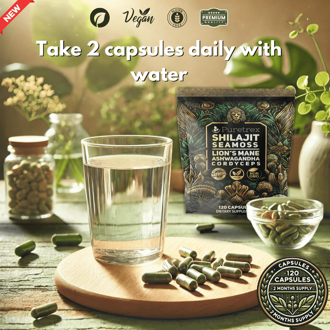 Shilajit with Sea Moss, Lion's Mane, Ashwagandha & Cordyceps