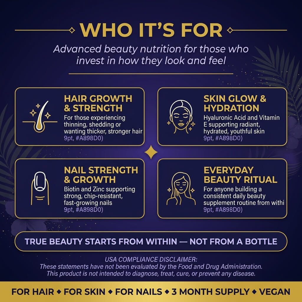 Biotin Beauty Complex 10,000µg – Keratin, Hyaluronic Acid & Bamboo Extract