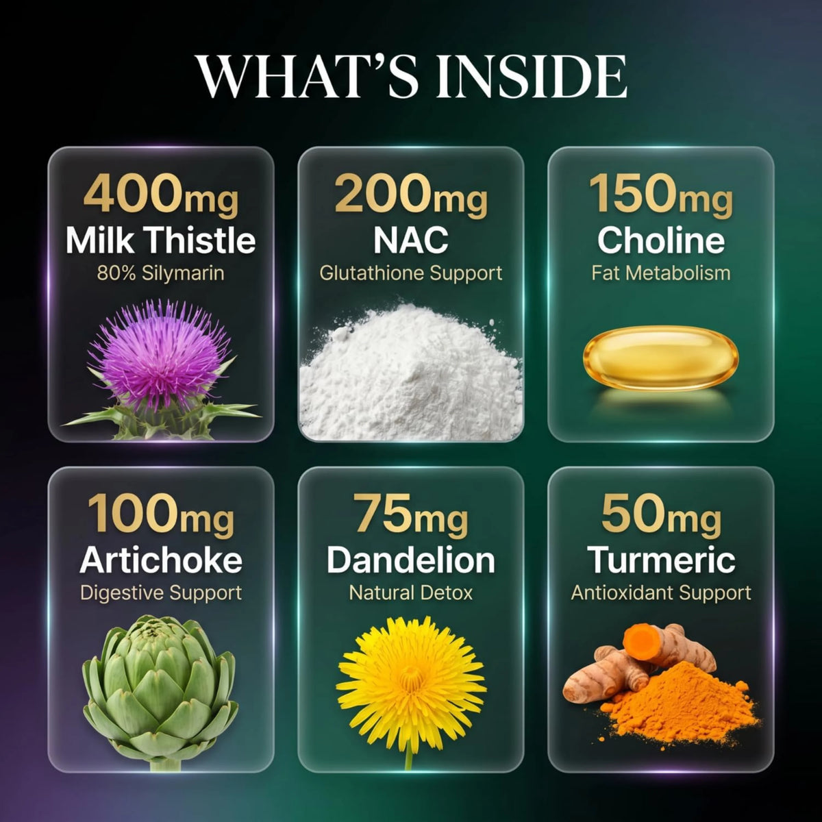 Milk Thistle Capsules 8000mg – 80% Silymarin + NAC, Artichoke, Choline | Liver Support