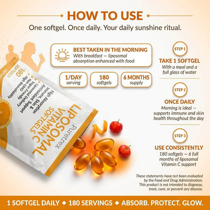 Liposomal Vitamin C Softgels – 1000mg High Absorption Formula