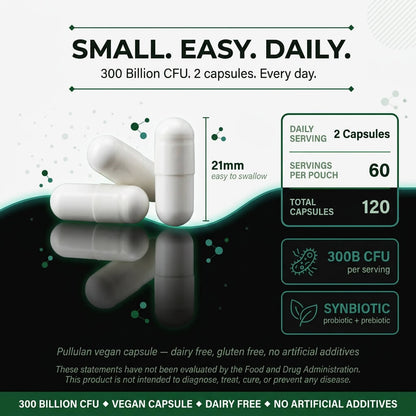 300 Billion CFU Probiotic & Prebiotic – Multi-Strain Synbiotic Ultra Formula