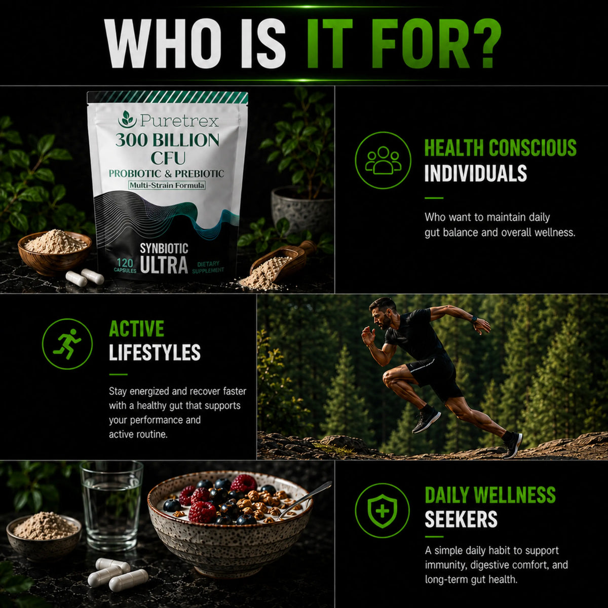 300 Billion CFU Probiotic & Prebiotic – Multi-Strain Synbiotic Ultra Formula