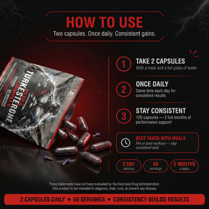 Ultra Turkesterone Complex 5000mg – BioPerine® & Rhodiola Capsules