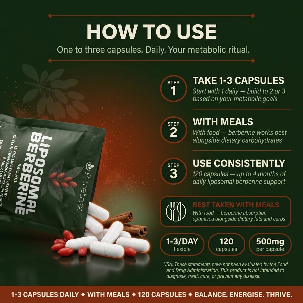 Liposomal Berberine 500mg – Ceylon Cinnamon, ALA & Milk Thistle