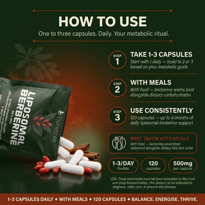 Liposomal Berberine 500mg – Ceylon Cinnamon, ALA & Milk Thistle