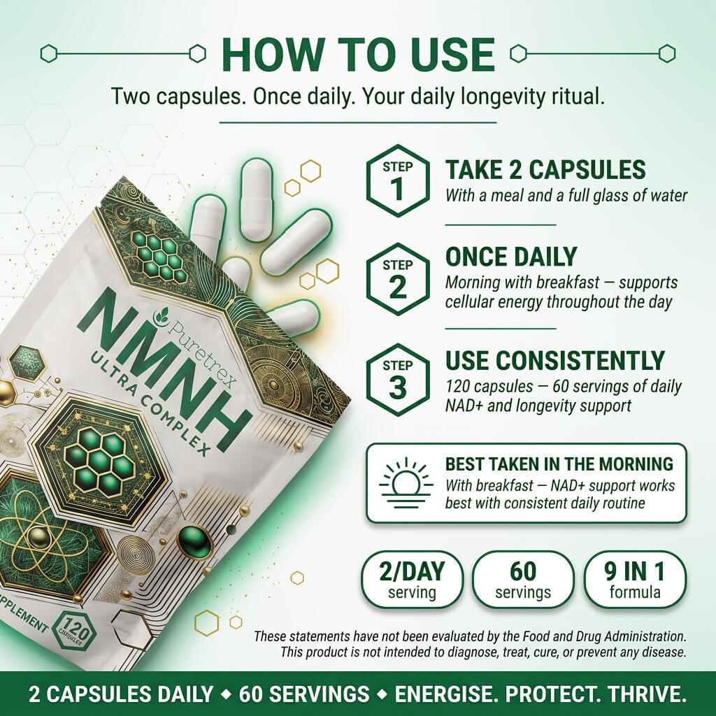 NMNH Ultra Complex Capsules – 1000mg NAD+ Support Formula
