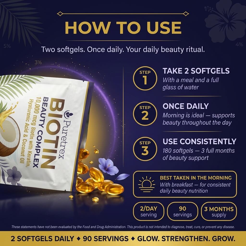 Biotin Beauty Complex 10,000µg – Keratin, Hyaluronic Acid & Bamboo Extract