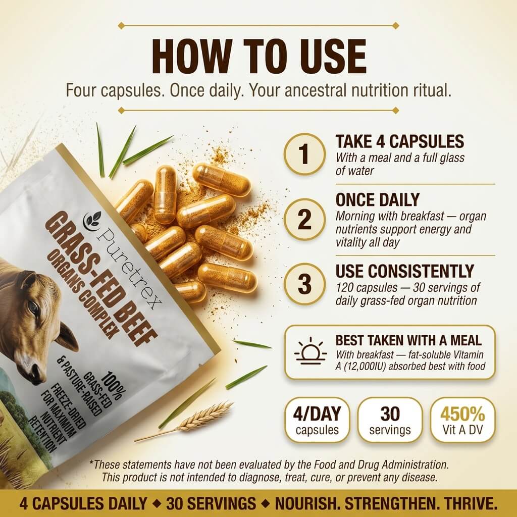 Grass-Fed Beef Organs Complex – Liver, Heart, Kidney & Spleen