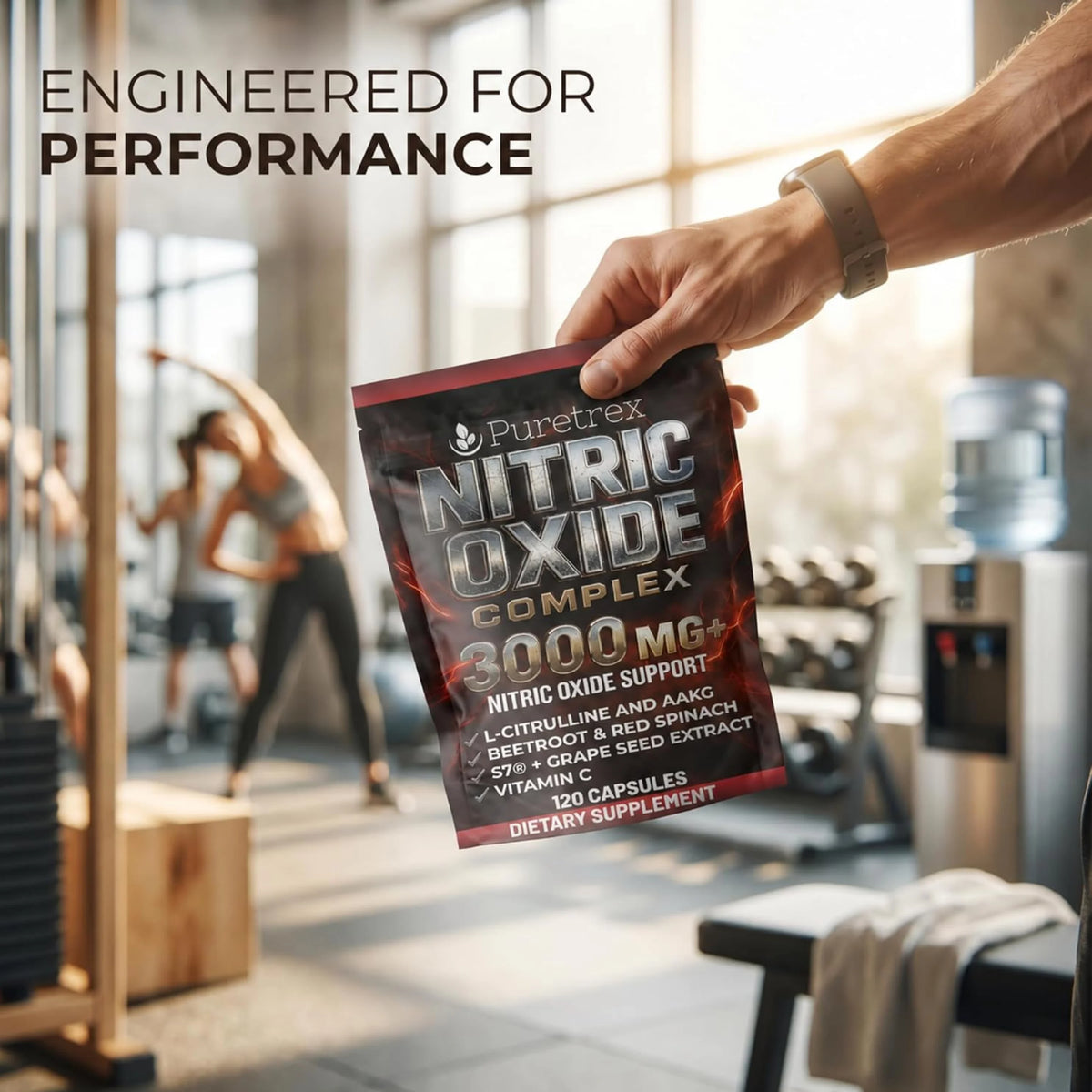 Nitric Oxide Complex 3000mg+ – L-Citrulline, AAKG, Beetroot & S7®