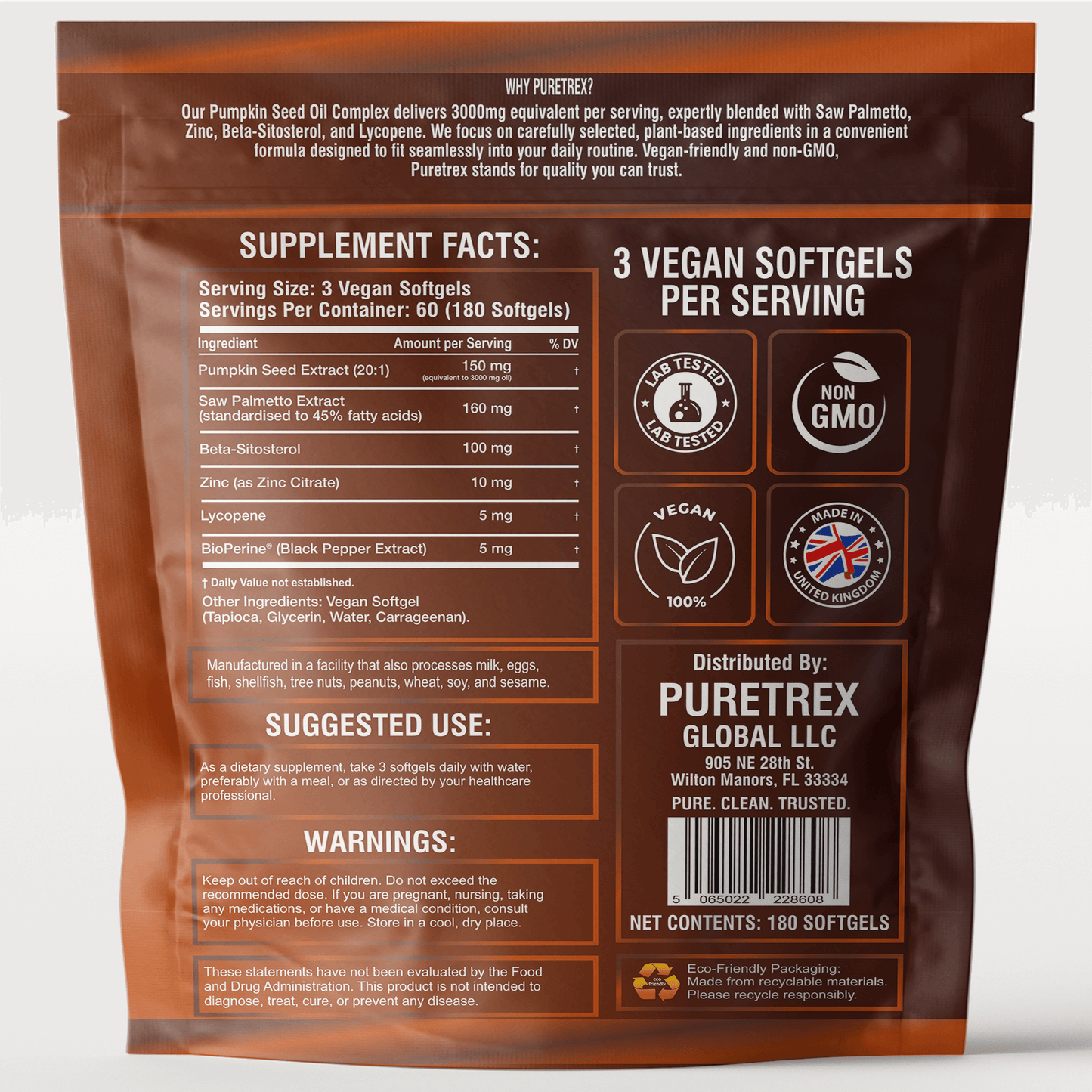 Cold Pressed Pumpkin Seed Oil & Saw Palmetto