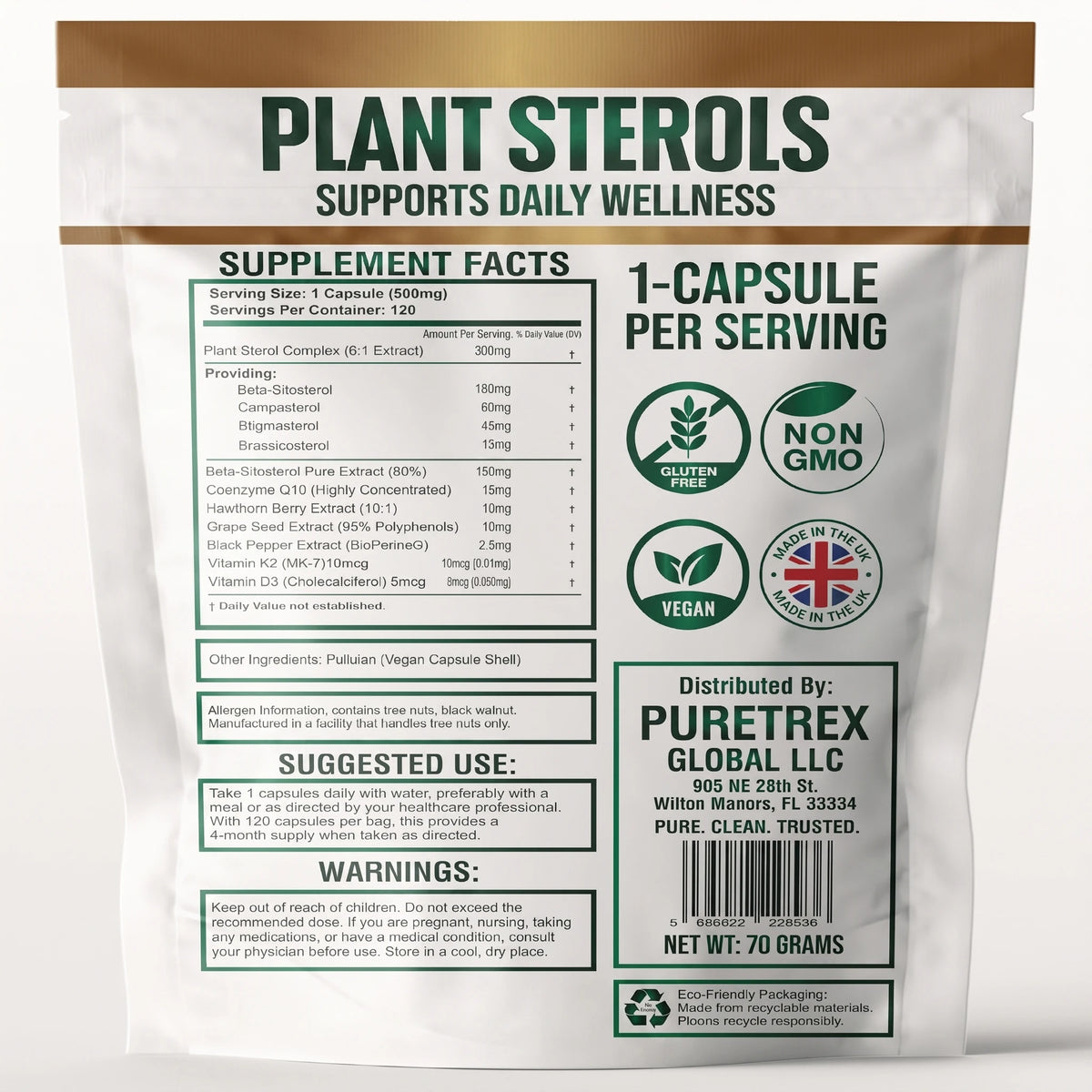 Plant Sterols Complex – 120 Capsules