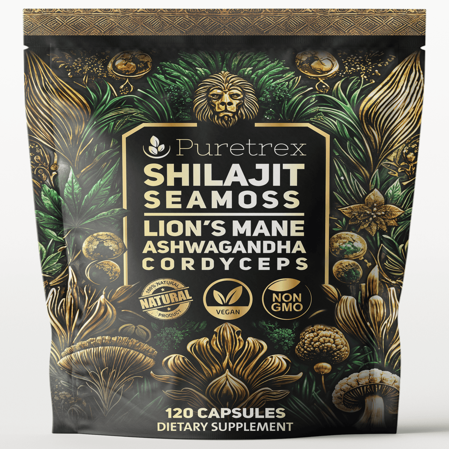 Shilajit with Sea Moss, Lion's Mane, Ashwagandha & Cordyceps