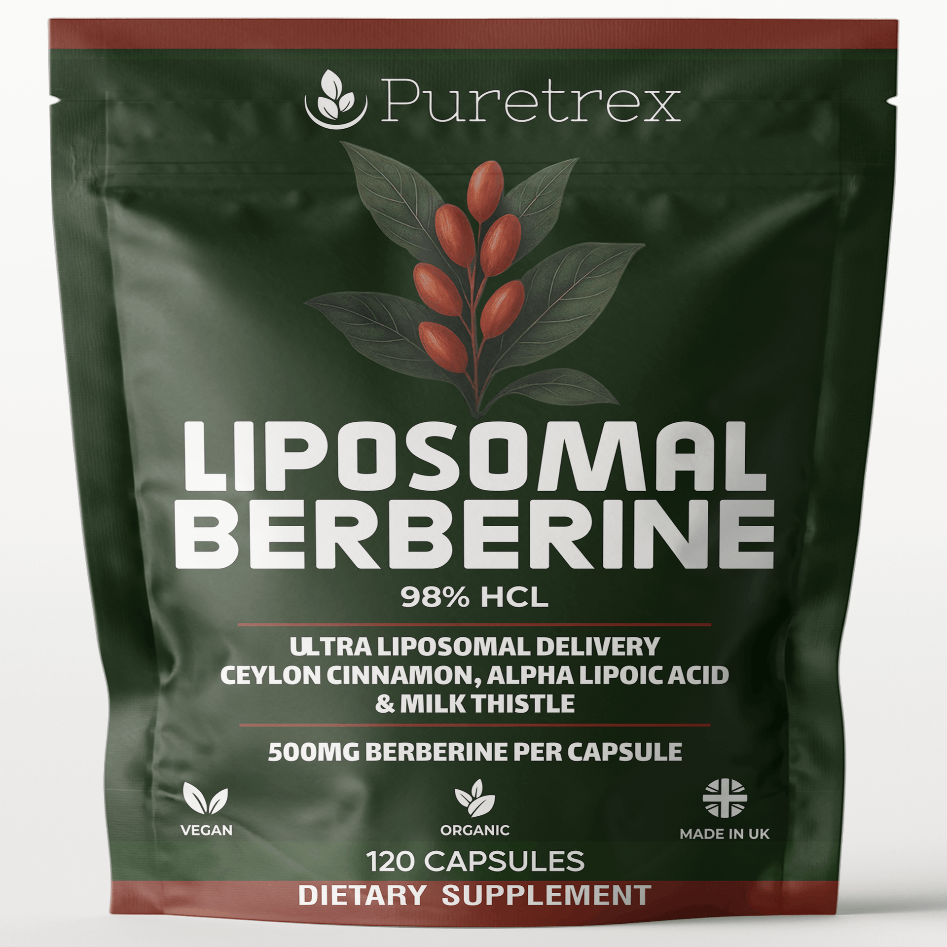 Liposomal Berberine 500mg | Ceylon Cinnamon Milk Thistle