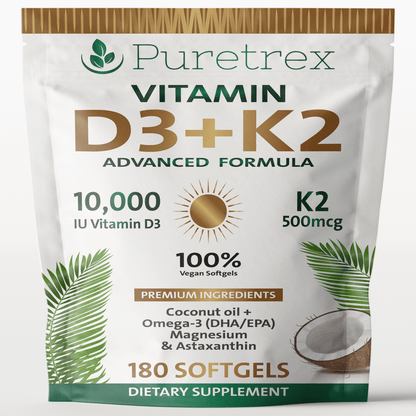 D3 + K2 Softgels with Coconut Oil – Premium Dietary Supplement