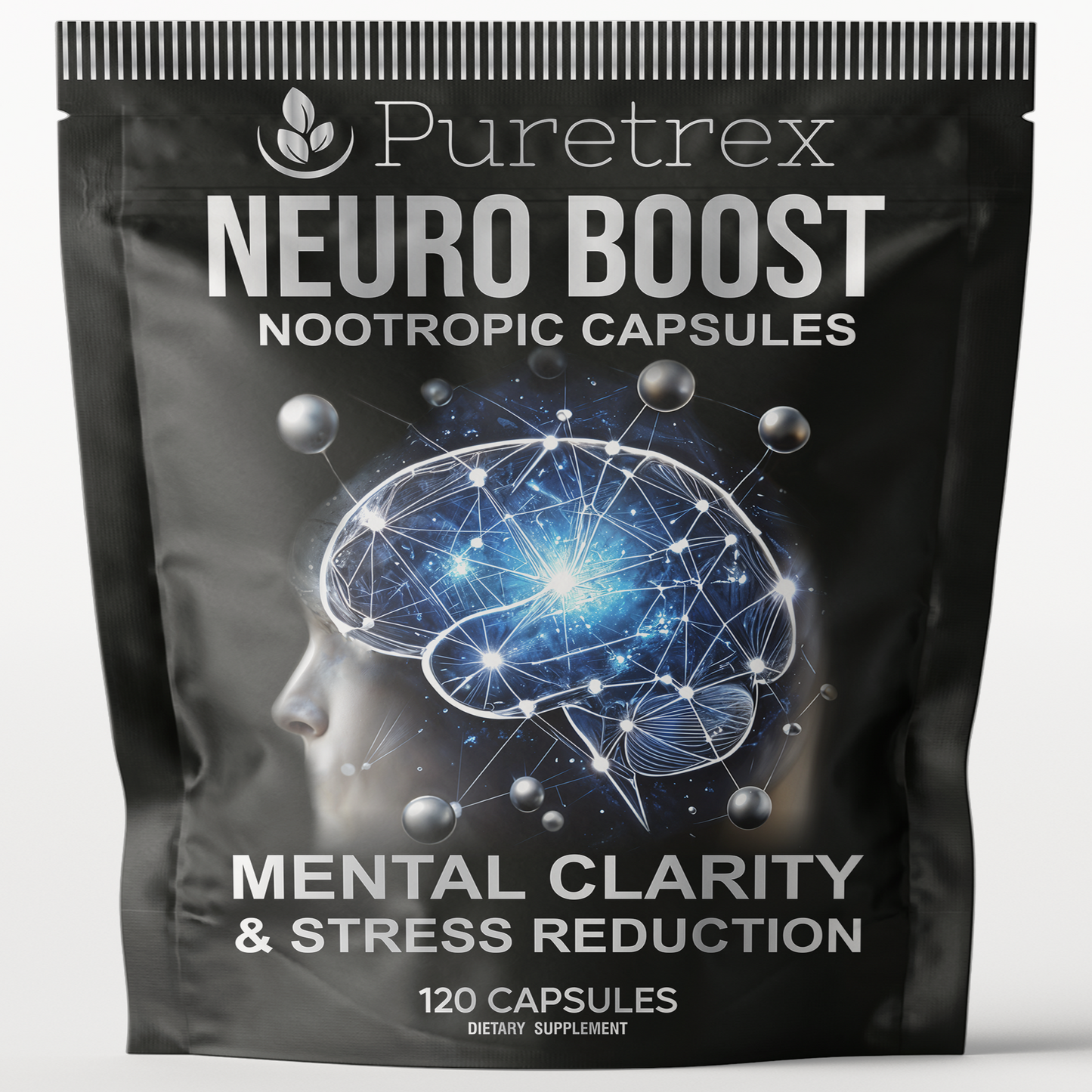 Neuro Boost Clarity Complex - product packaging by PURETREX